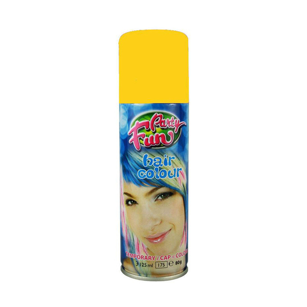 Party Fun Temporary Hair Colour Spray Yellow 125ml