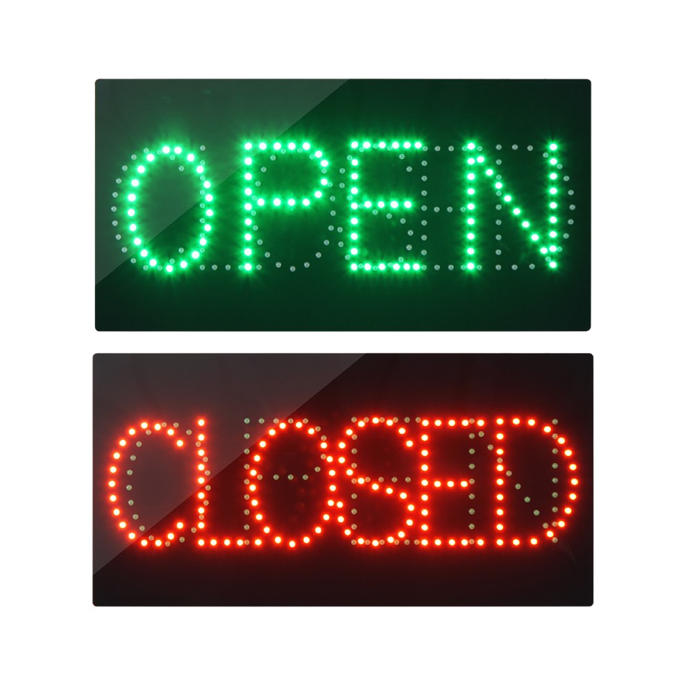 9x19 Inch LED Sign Light Box β Custom Company Logo Display, OPEN/CLOSED Advertising Board