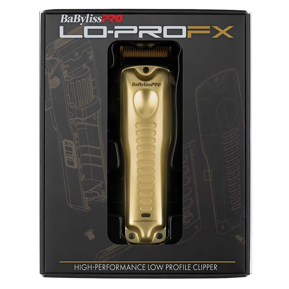 BaBylissPRO LoPROFX Professional Barber Clippers - Gold