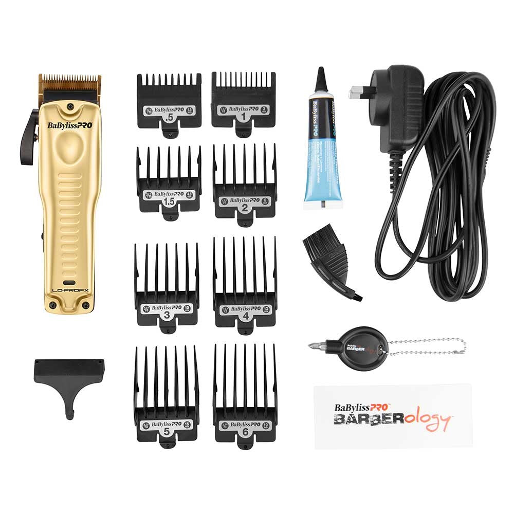 BaBylissPRO LoPROFX Professional Barber Clippers - Gold
