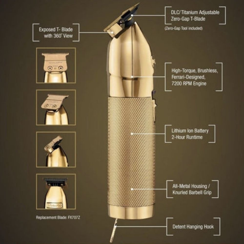 BaBylissPRO GoldFX Skeleton Lithium Hair Trimmer - Gold Trimmer