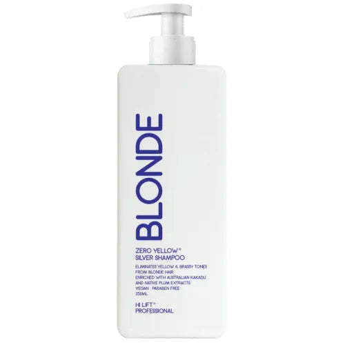 Hi Lift Blonde Zero Yellow Pure Silver Shampoo β 350ml | Neutralizes Brassiness for Brighter Blonde & Silver Hair