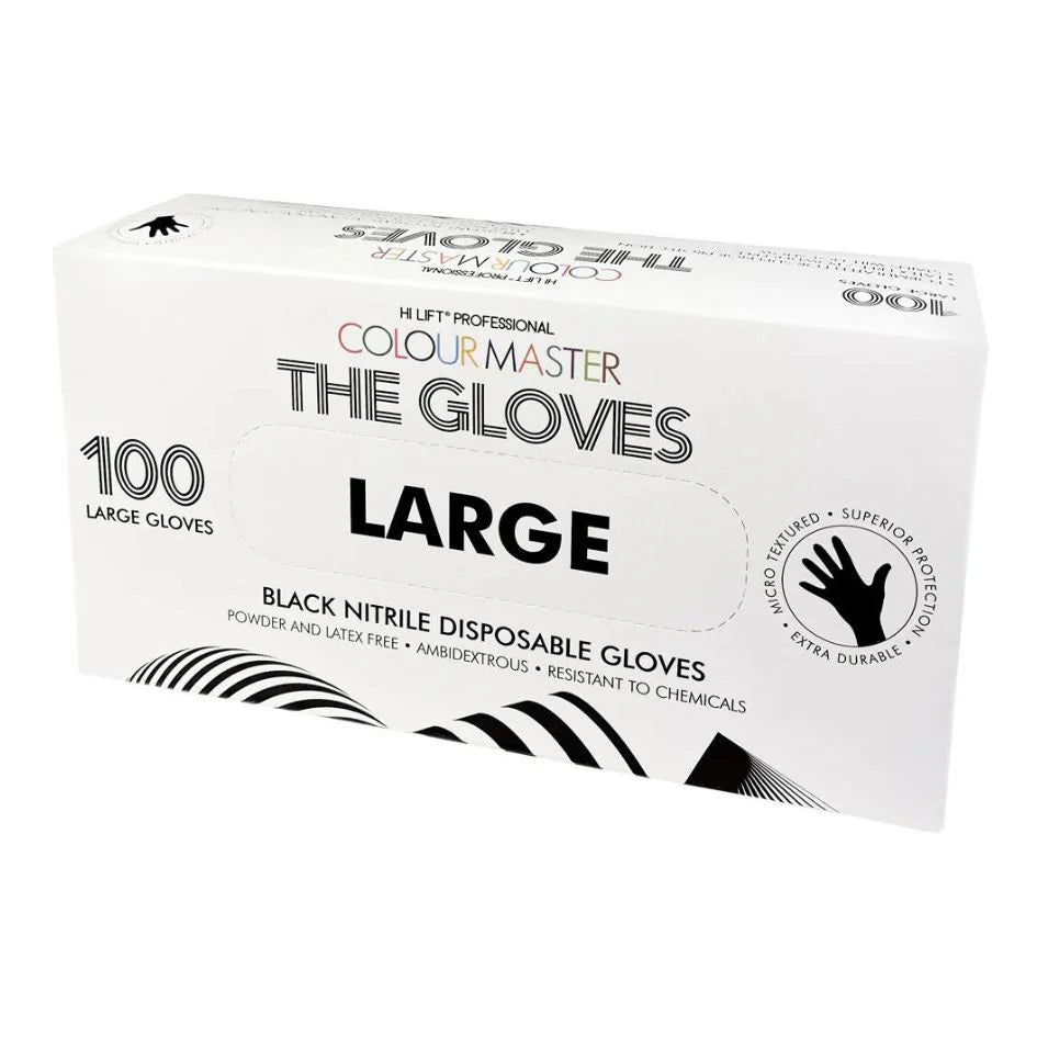 Hi Lift Colour Master Black Nitrile Gloves (Choose Your Size)