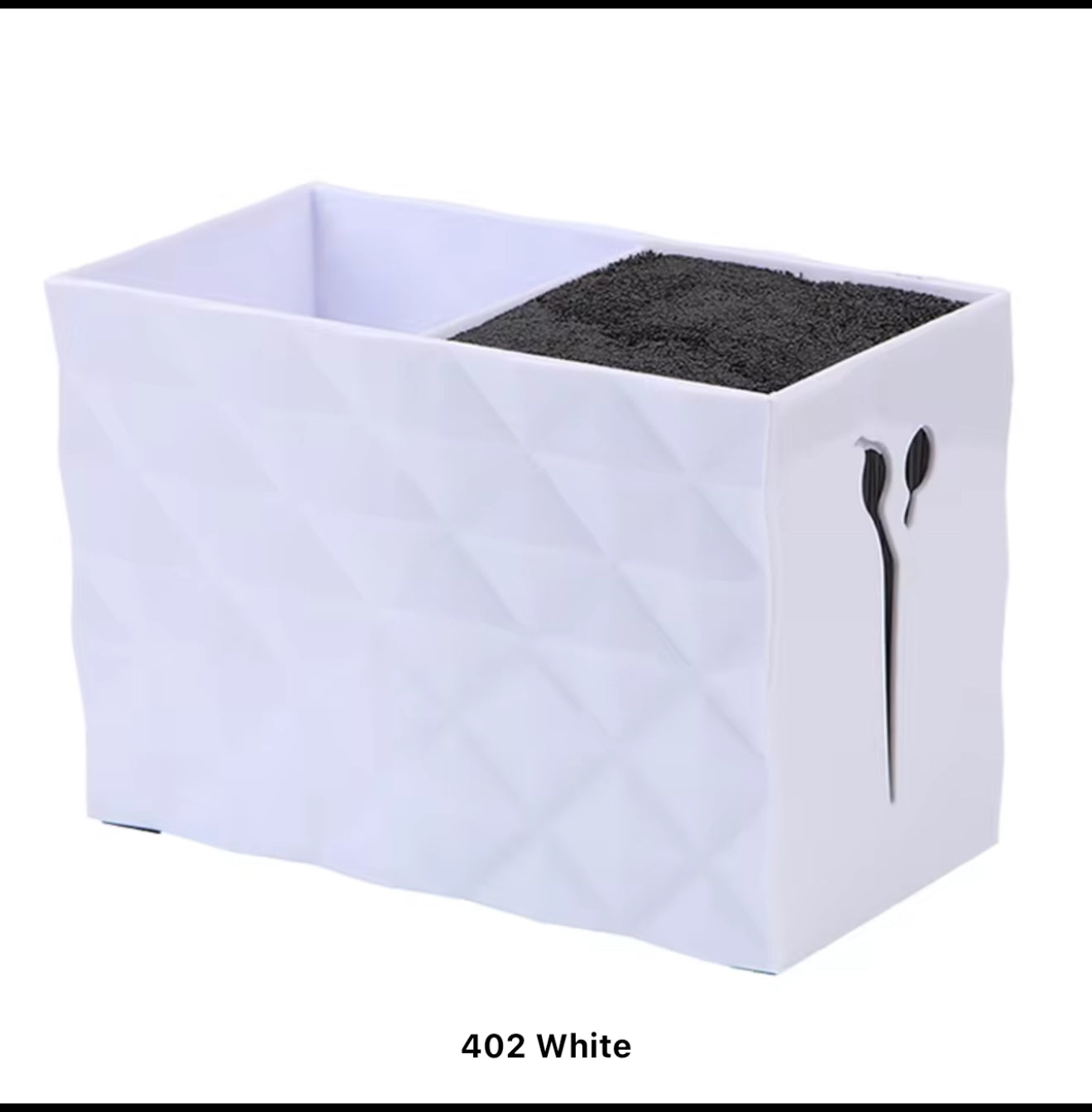 Compartments Hair Cutting Scissors Holder Tools Black and White - 402