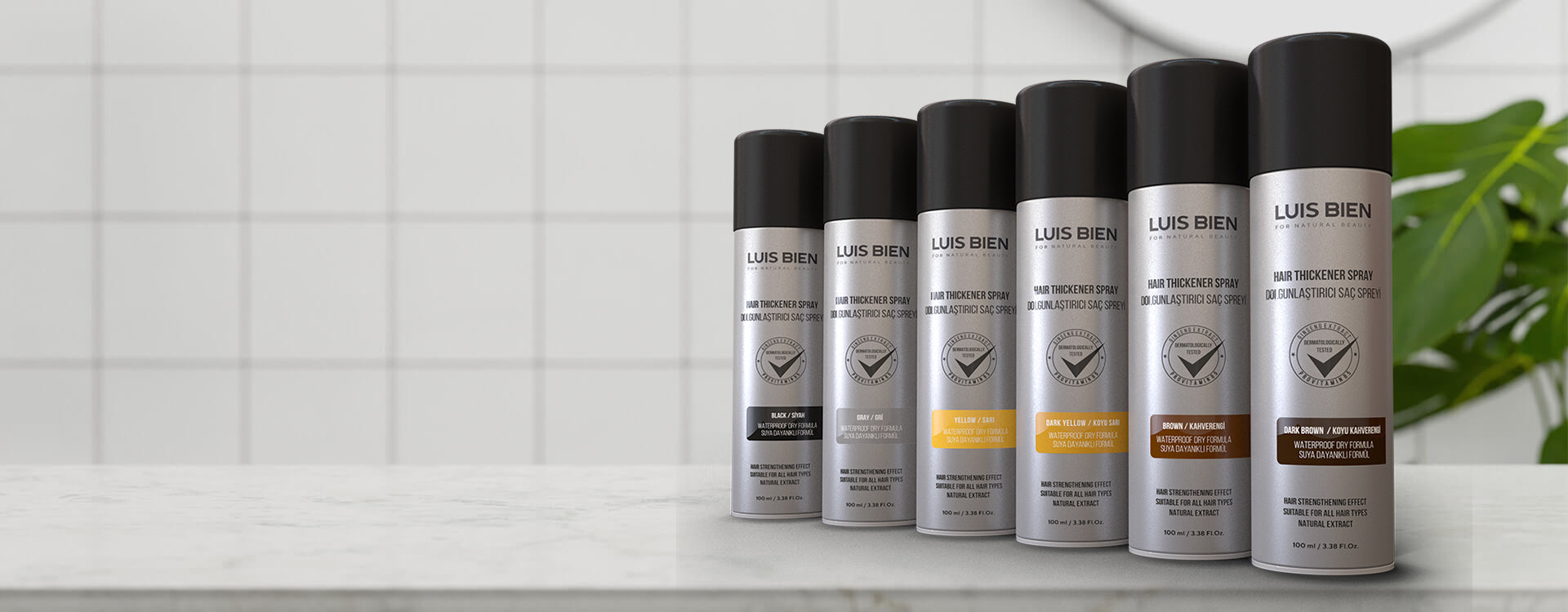 Luis Bien Hair Fiber Thickener Spray 100ml β Dark Brown