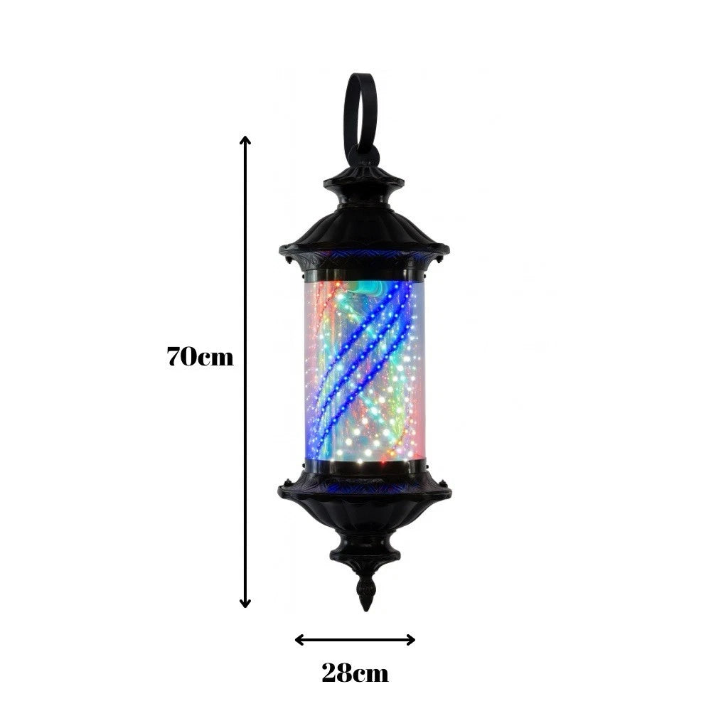 70cm Barber Pole Light Wall Mount Barber Shop Pole Rotating Light Waterproof AU