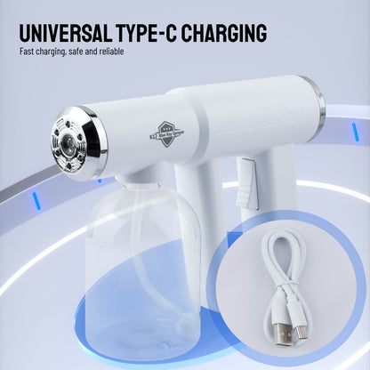 Nano Mist Sprayer – Rechargeable Wireless Blue Ray Disinfectant Atomizer for Salon & Home Use