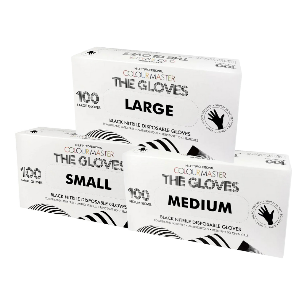 Hi Lift Colour Master Black Nitrile Gloves (Choose Your Size)