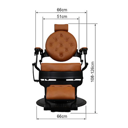 Maroon Brown Barber Chair – Heavy Duty Superior Quality for Barbershops - DY-48-9-2M