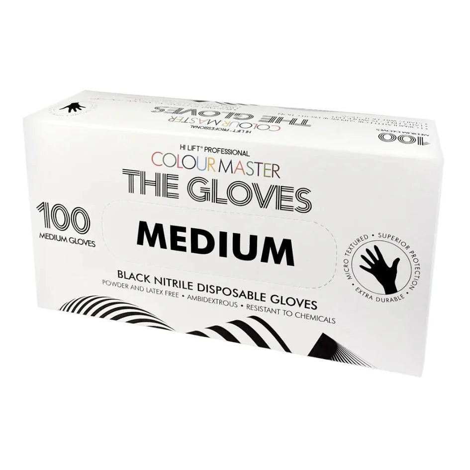 Hi Lift Colour Master Black Nitrile Gloves (Choose Your Size)