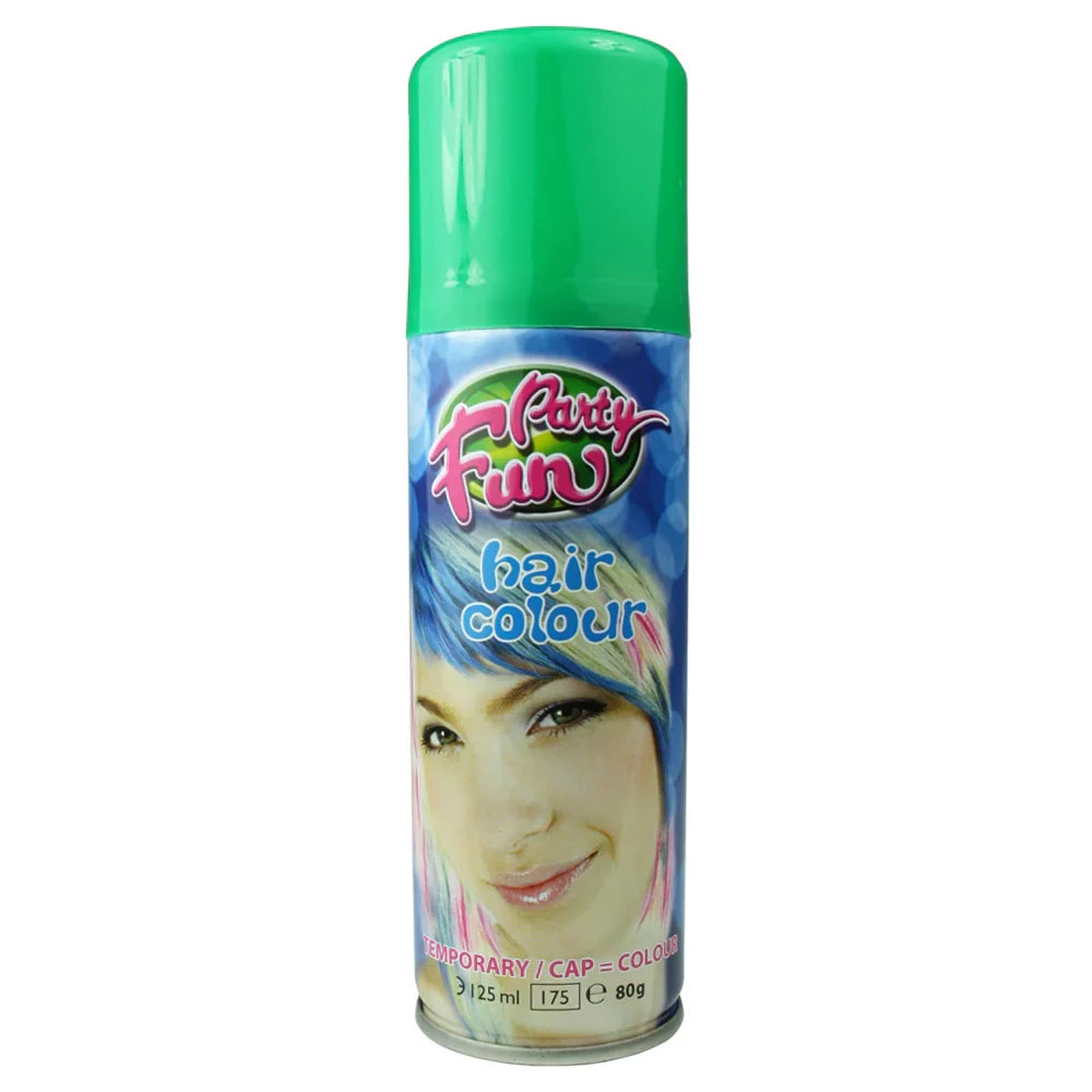 Party Fun Temporary Hair Colour Spray Green 125ml