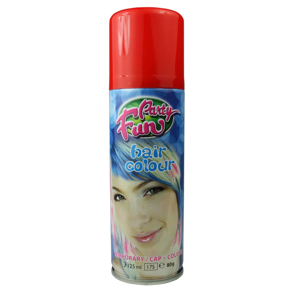 Party Fun Temporary Hair Colour Spray Red 125ml