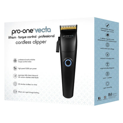 Pro-One Vecta Cordless Barber Hair Clippers - PR082