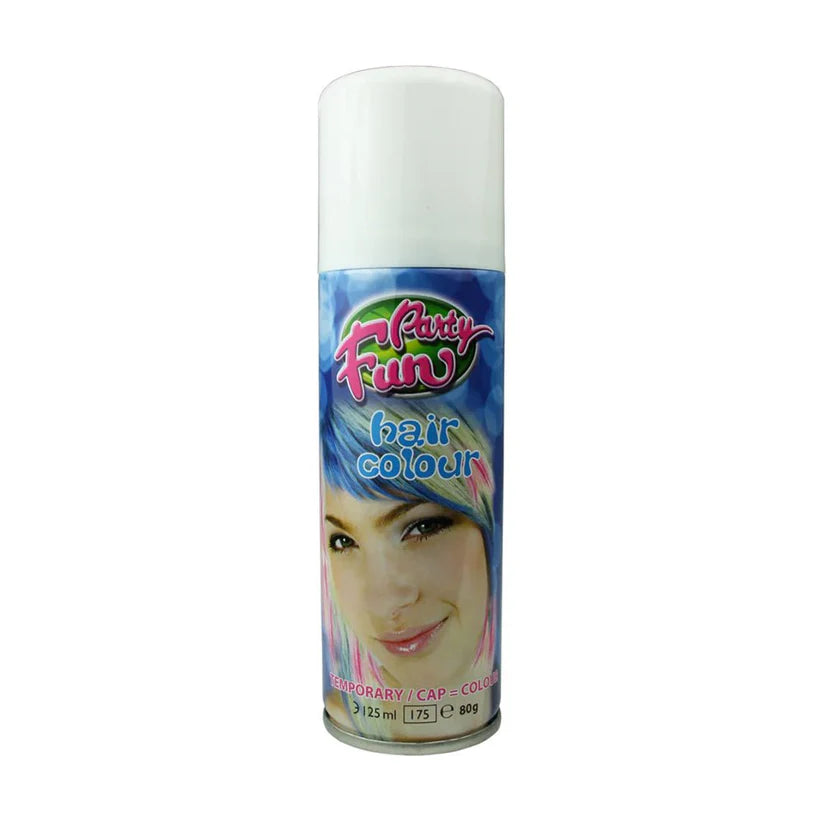 Party Fun Temporary Hair Colour Spray White 125ml
